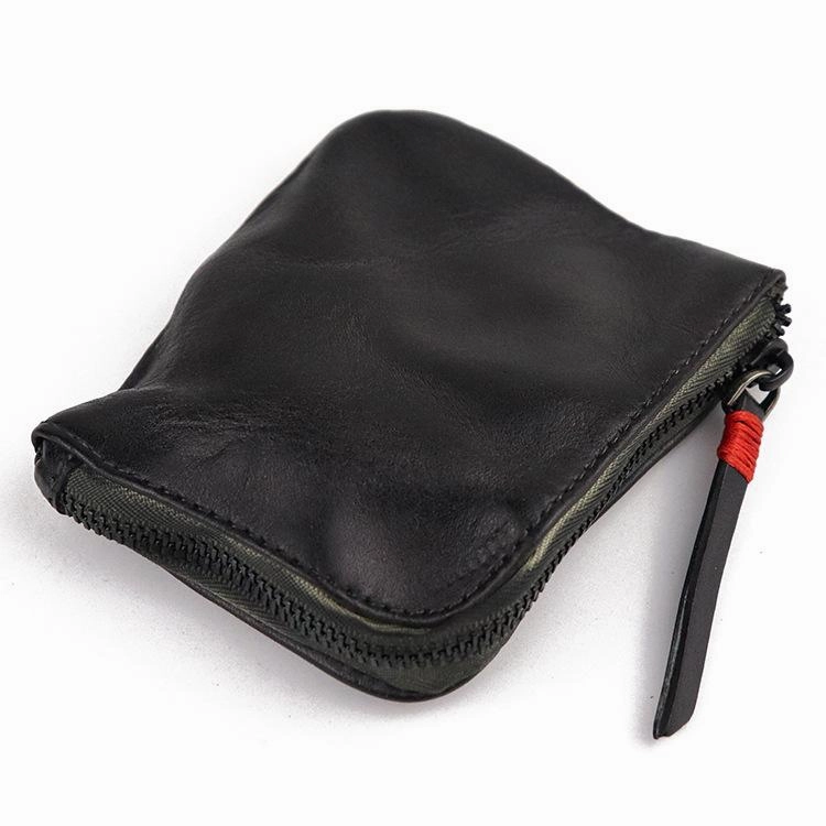 Vintage Leather Wallet Mens Zip Around Small Leather Zip Wallet Mens Wallets That Zip