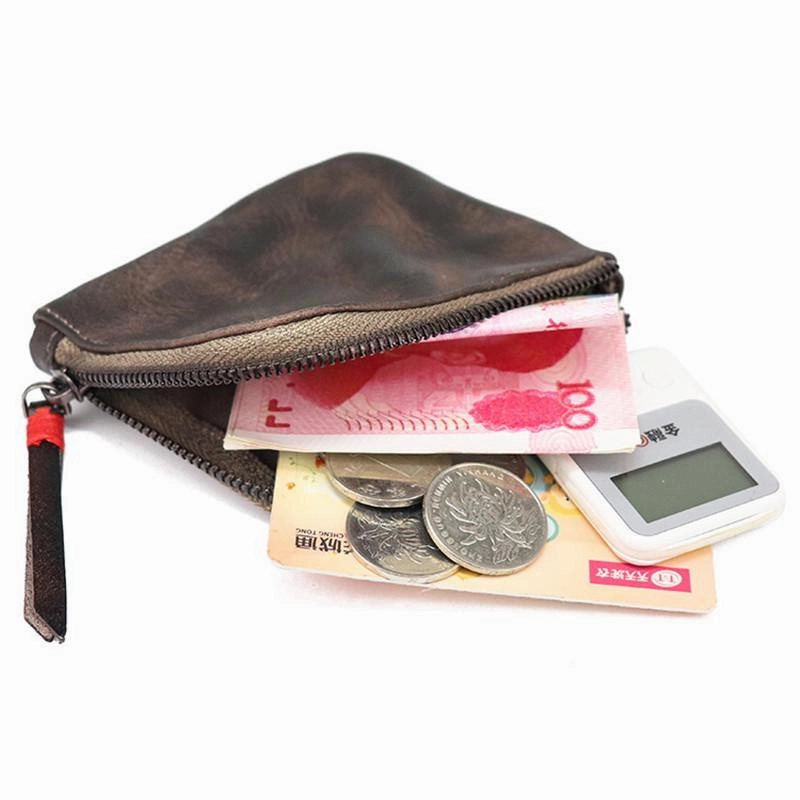 Vintage Leather Wallet Mens Zip Around Small Leather Zip Wallet Mens Wallets That Zip