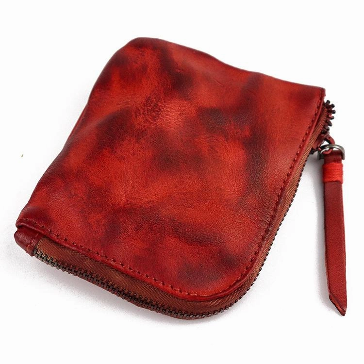 Vintage Leather Wallet Mens Zip Around Small Leather Zip Wallet Mens Wallets That Zip