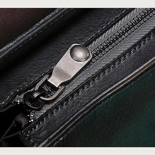 Vintage Womens Green Leather Saddle Shoulder Bag Small Satchel Bag Crossbody Bag for Ladies