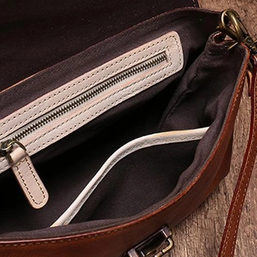 Vintage Womens Purple Leather Satchel Handbags Purse Shoulder Crossbody Bags for Ladies