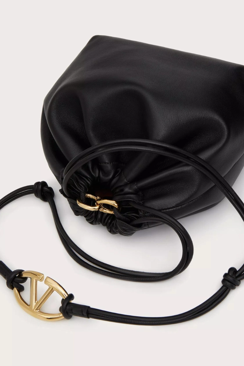 VLogo Pouf Leather Pouch
