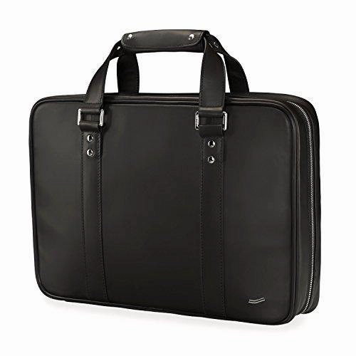 Vocier 2-Piece Travel Set Leather Travel Bag & Leather Briefcase