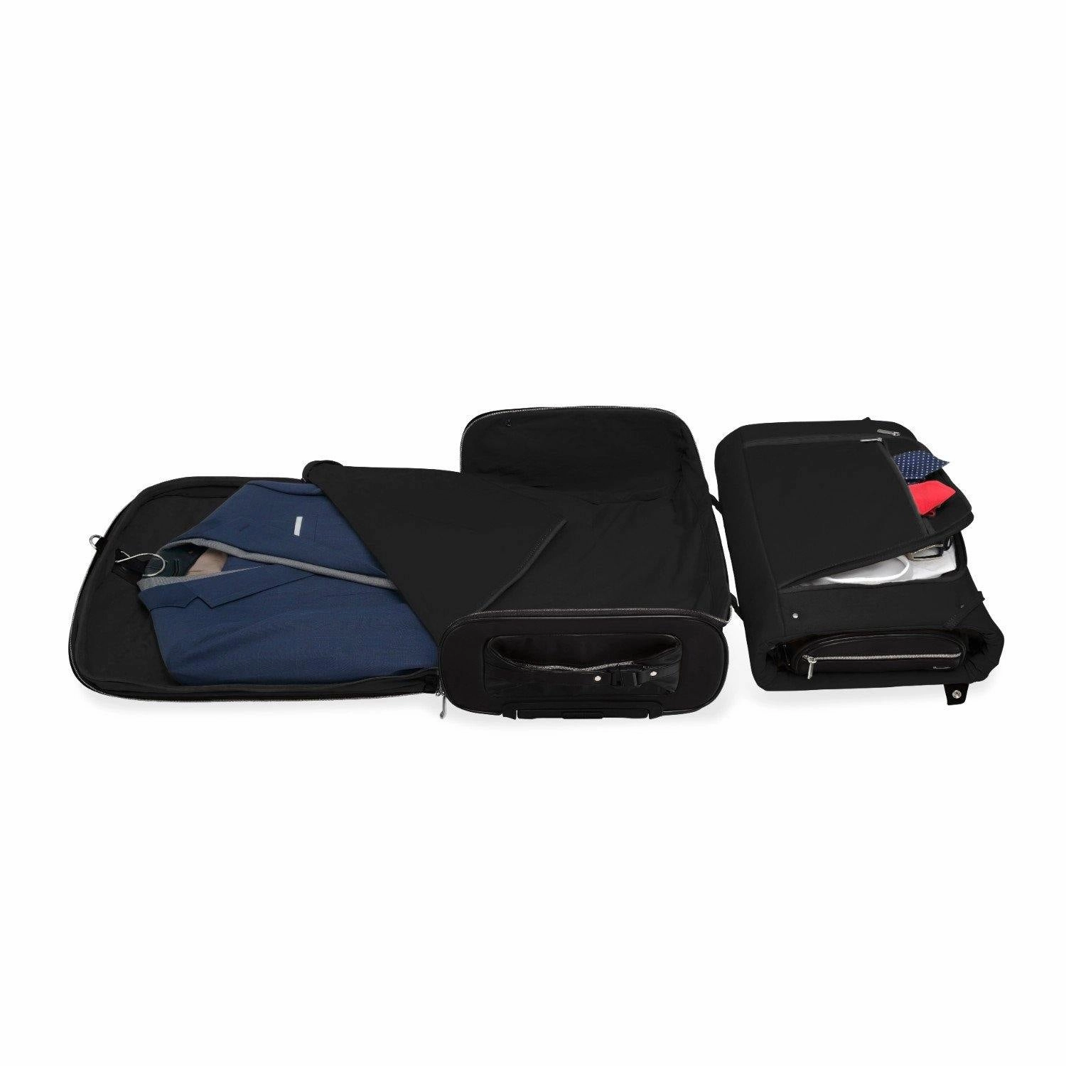 Vocier 2-Piece Travel Set Zero Crease System & Leather Briefcase