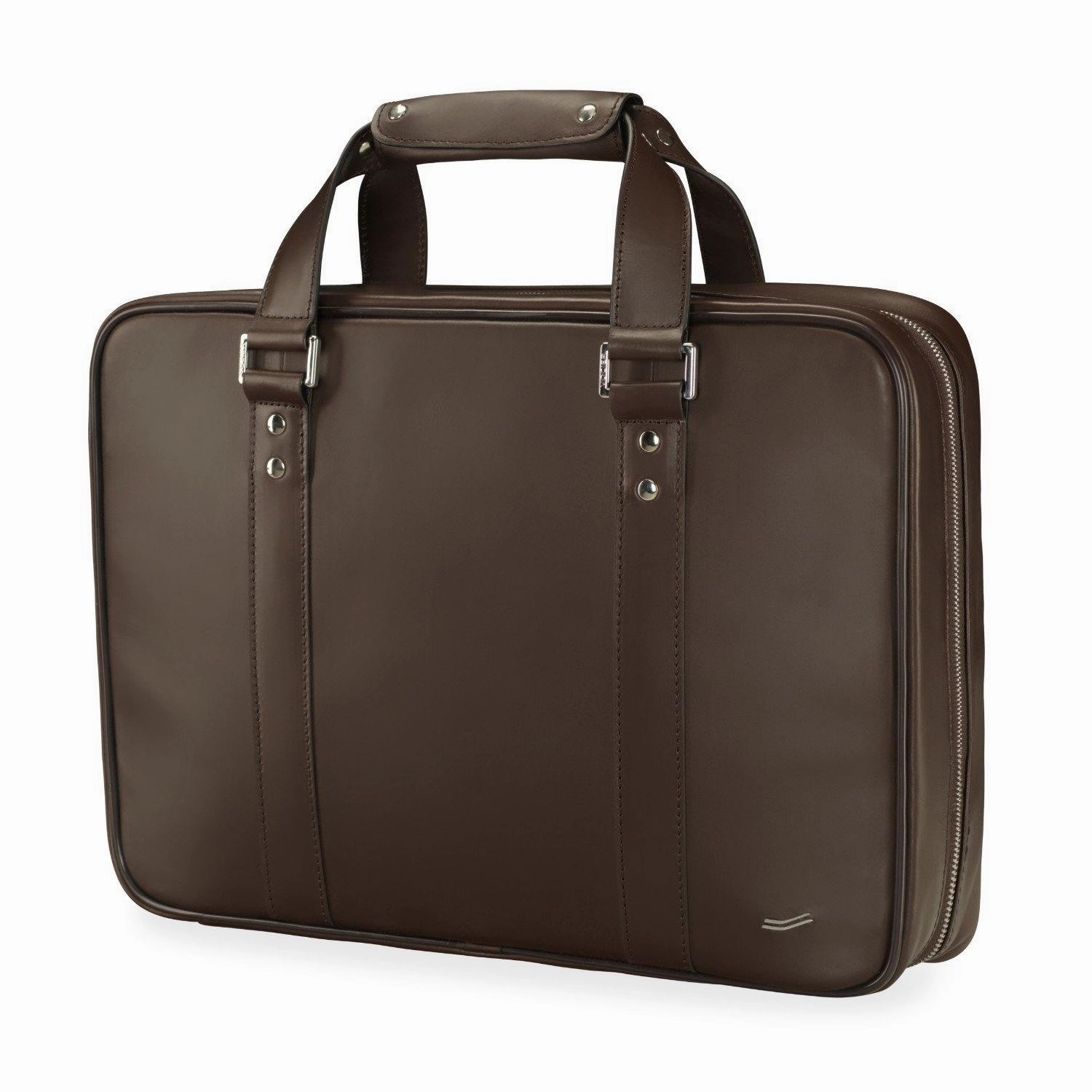 Vocier 4-Piece Travel Set Zero Crease System, Leather Travel Bag, Leather Briefcase & Dopp Kit
