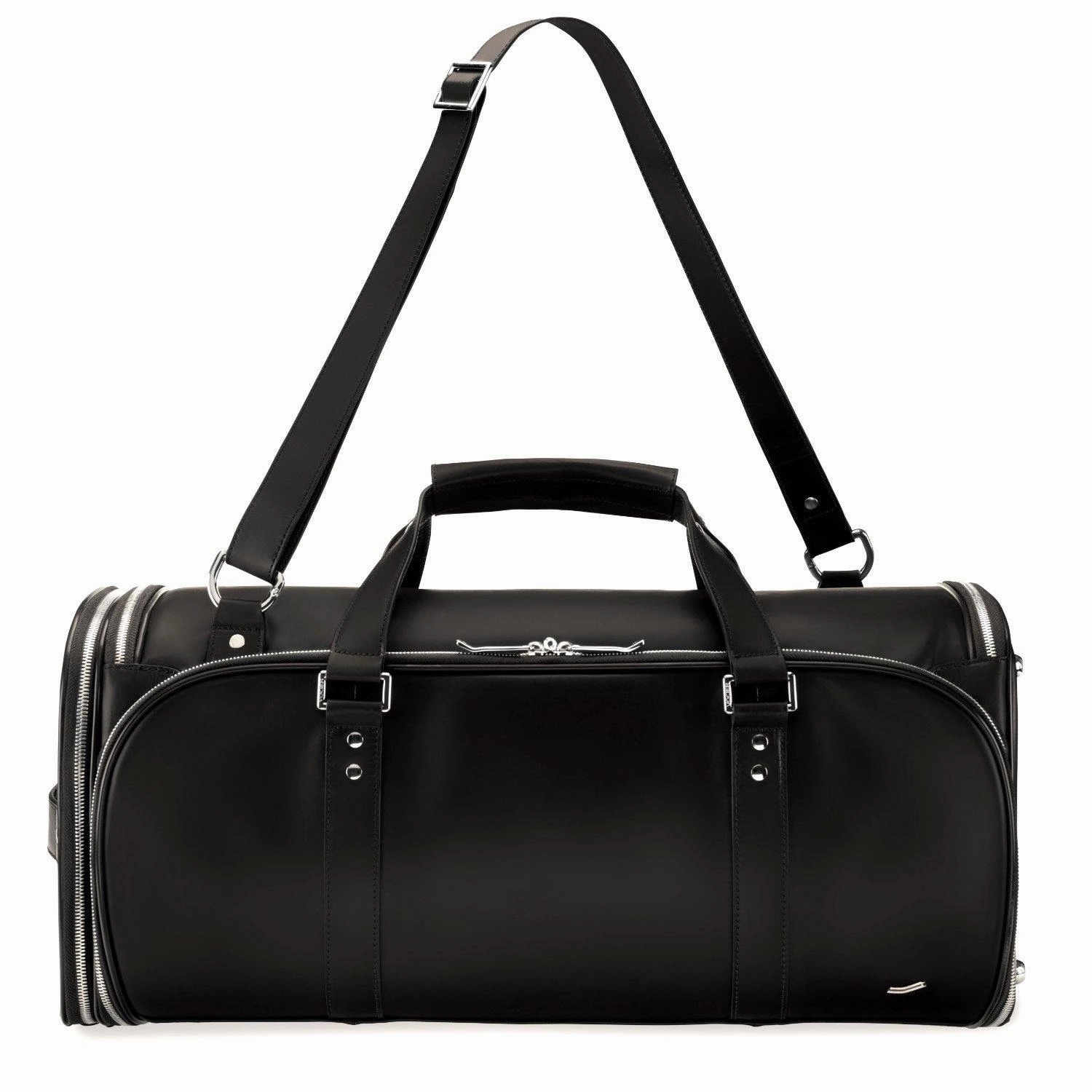 Vocier 4-Piece Travel Set Zero Crease System, Leather Travel Bag, Leather Briefcase & Dopp Kit