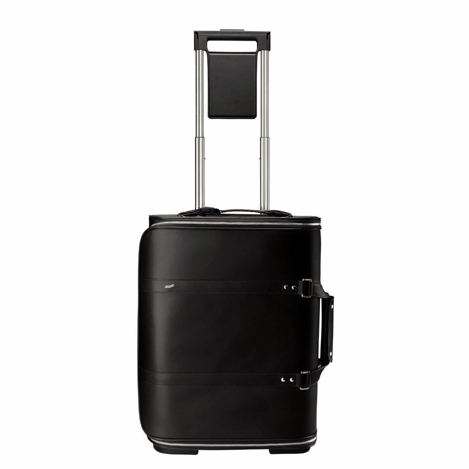 Vocier 4-Piece Travel Set Zero Crease System, Leather Travel Bag, Leather Briefcase & Dopp Kit