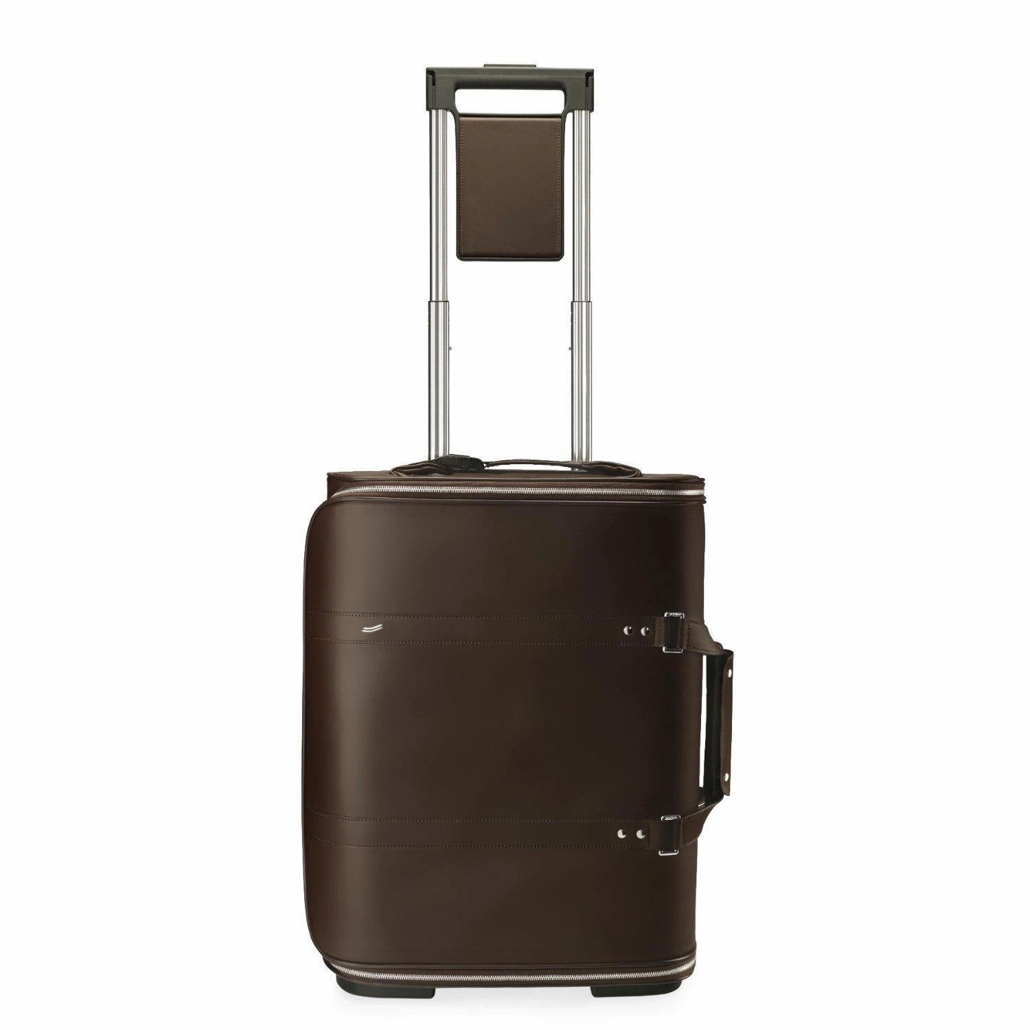 Vocier 4-Piece Travel Set Zero Crease System, Leather Travel Bag, Leather Briefcase & Dopp Kit