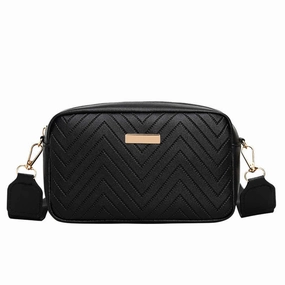Wave Pattern Embroidered  Camera Crossbody Bag
