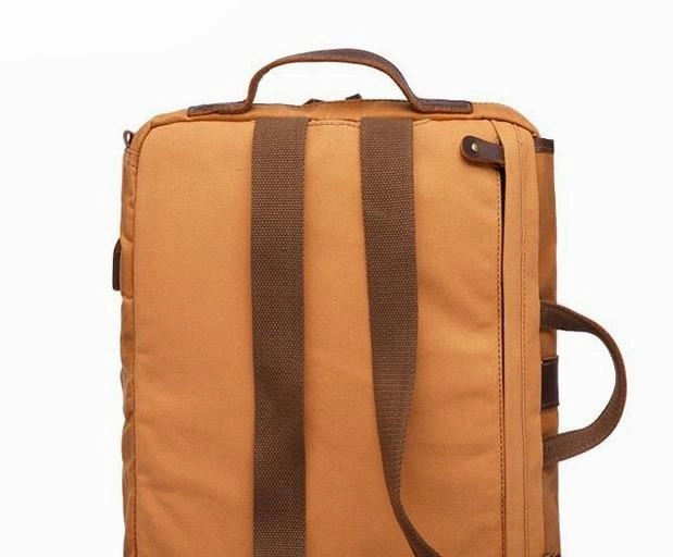 Waxed Canvas Leather Mens Cool Backpack Canvas Handbag Canvas Shoulder Bag for Men