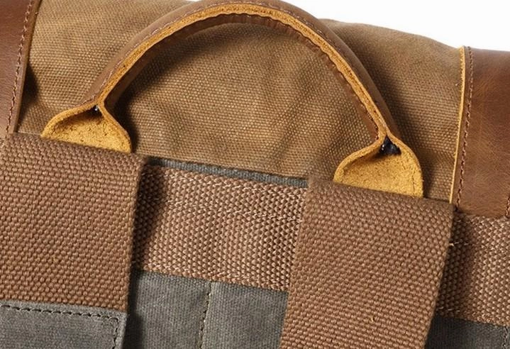 Waxed Canvas Mens Travel Backpacks Canvas School Backpacks Laptop Backpack for Men