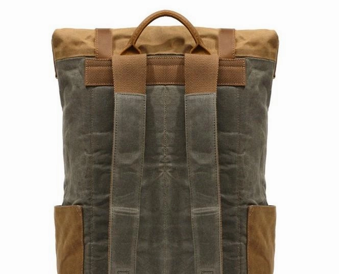 Waxed Canvas Mens Travel Backpacks Canvas School Backpacks Laptop Backpack for Men