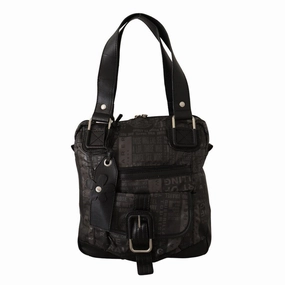 WAYFARER Chic Black and Gray Fabric Shoulder Women's Handbag