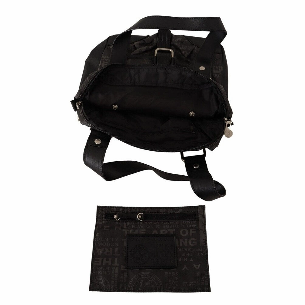 WAYFARER Chic Black and Gray Fabric Shoulder Women's Handbag