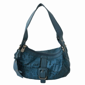WAYFARER Chic Blue Fabric Shoulder Bag - Perfect for Everyday Women's Elegance