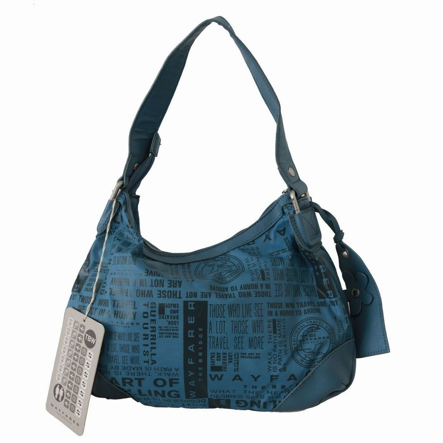 WAYFARER Chic Blue Fabric Shoulder Bag - Perfect for Everyday Women's Elegance