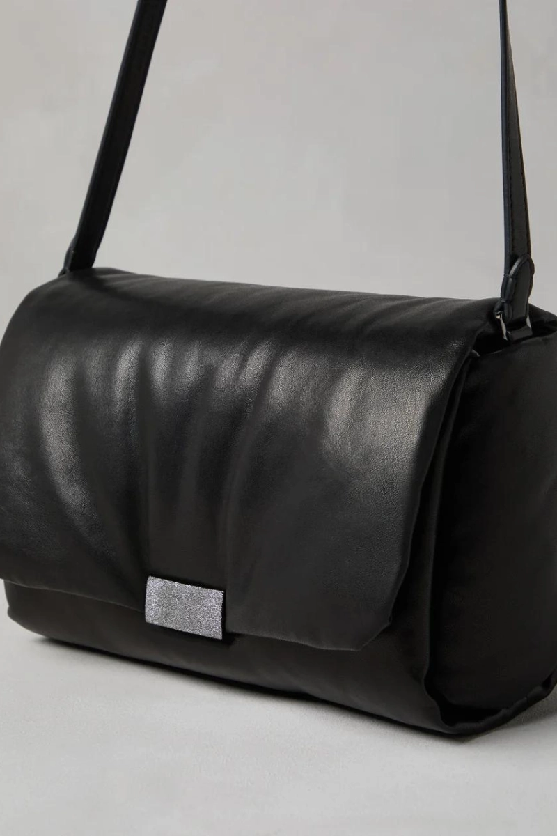 Wet Effect Nappa Handbag