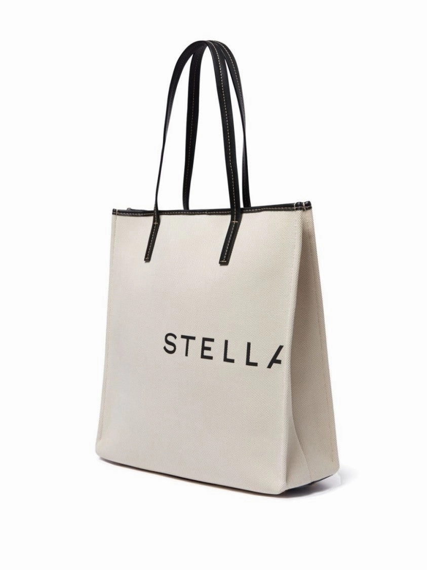 White Canvas Bag With Concealed Fastening