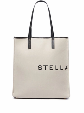 White Canvas Bag With Concealed Fastening