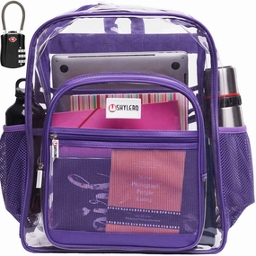Women's Clear Backpack In Purple