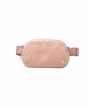 Women's Cozy Belt Sling Crossbody Bag In Pink