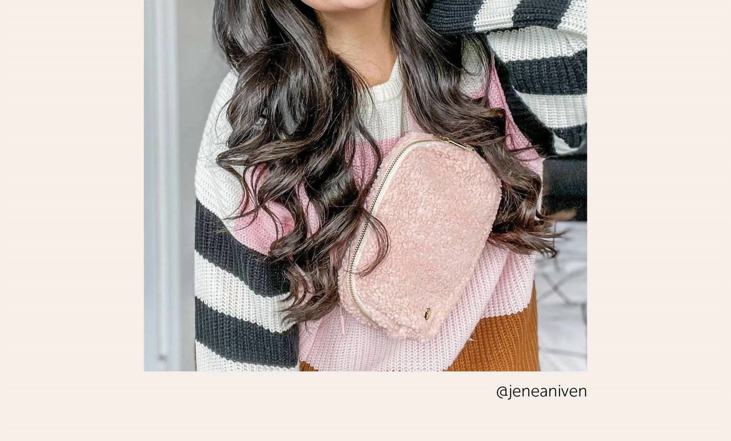 Women's Cozy Belt Sling Crossbody Bag In Pink