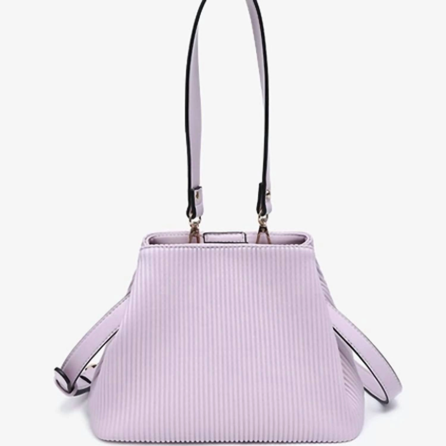 Women's Dove Pleated Satchel Crossbody Bag In Lilac