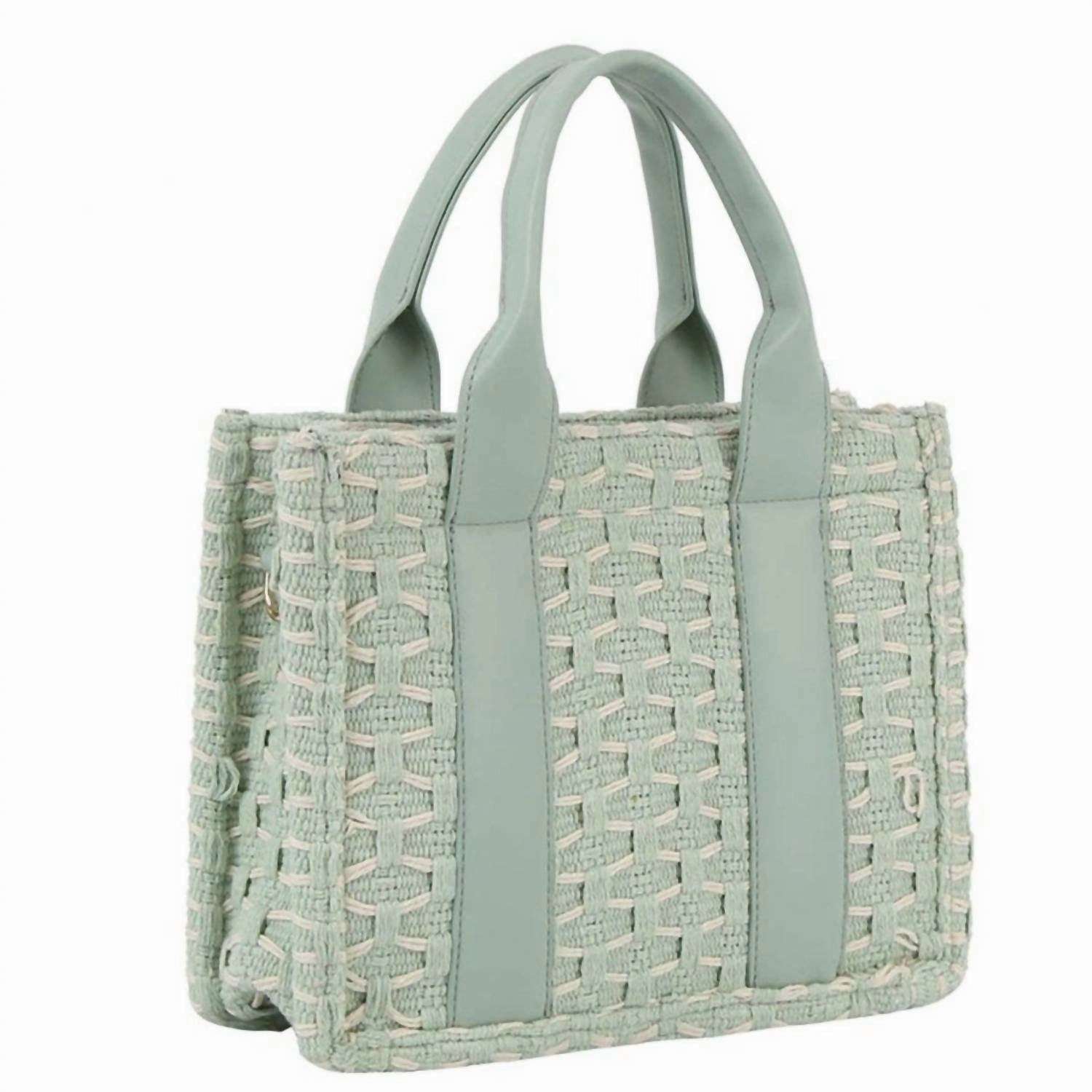 Women's Ecostitch Woven Tote Bag In Green