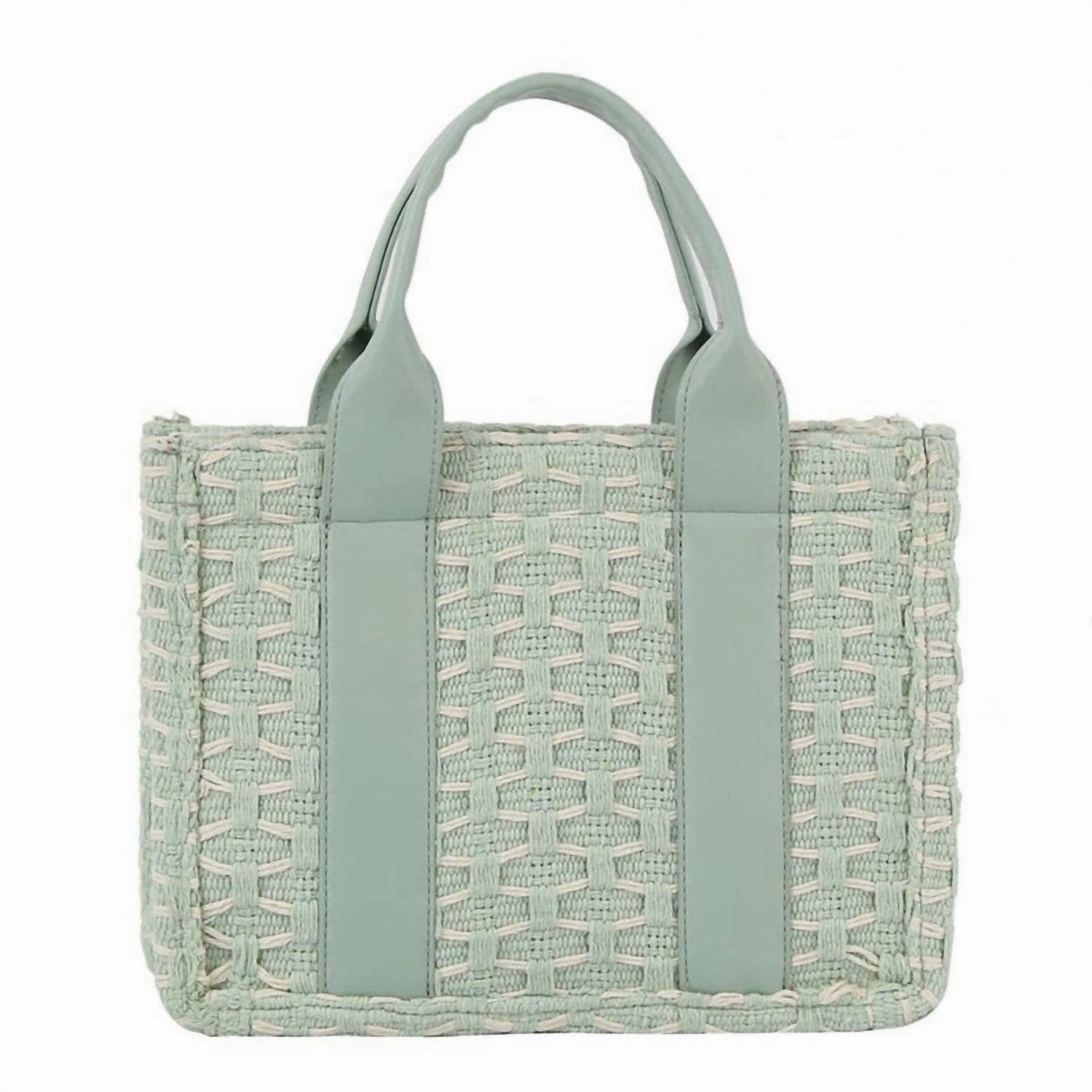 Women's Ecostitch Woven Tote Bag In Green