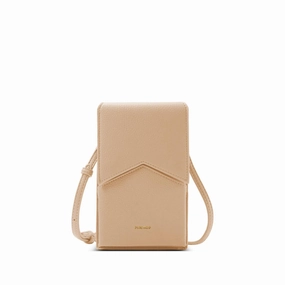 Women's Karla Phone Crossbody Bag In Sand Pebbled