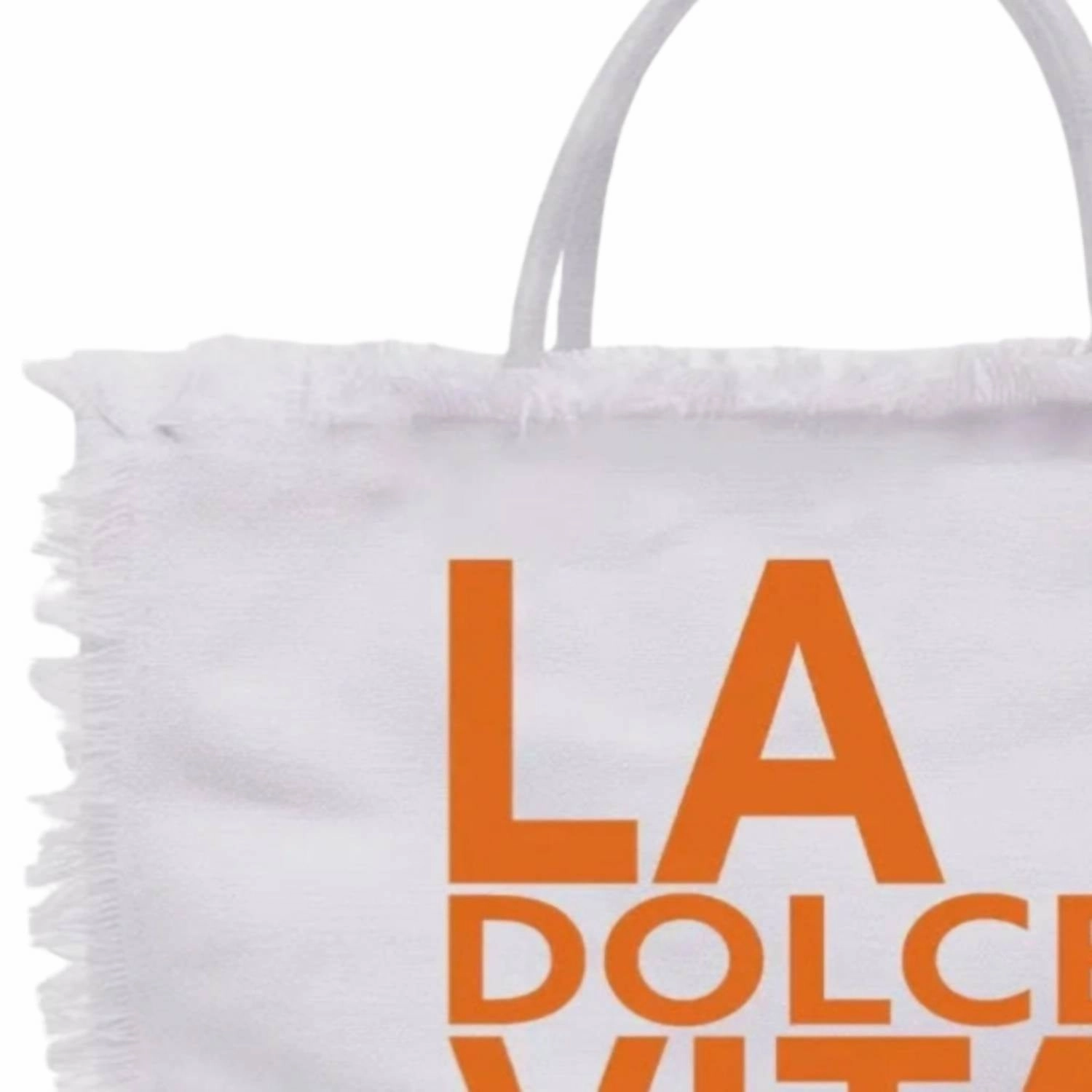 Women's La Dolce Vita Fringe Tote Bag In White