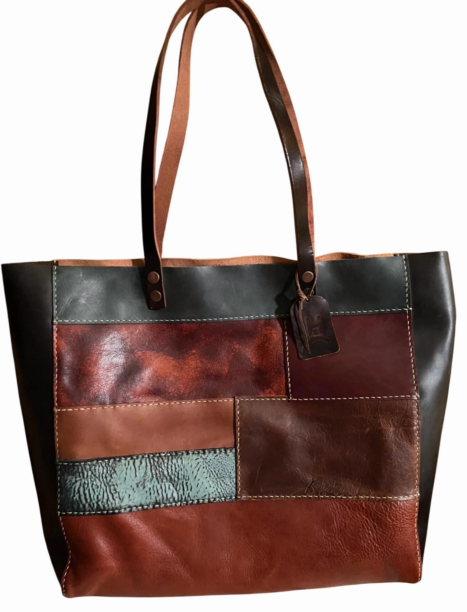 Women's Leather Tote In Multi