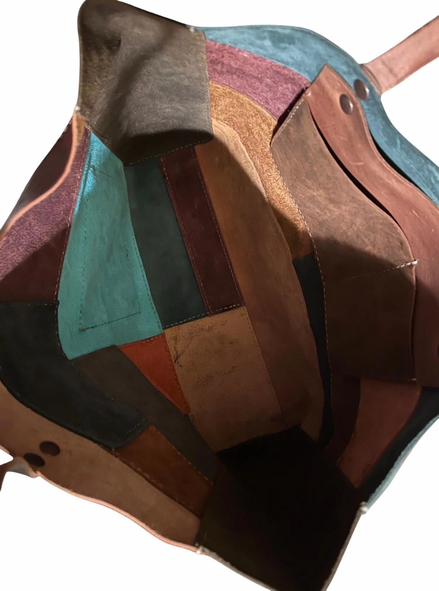 Women's Leather Tote In Multi