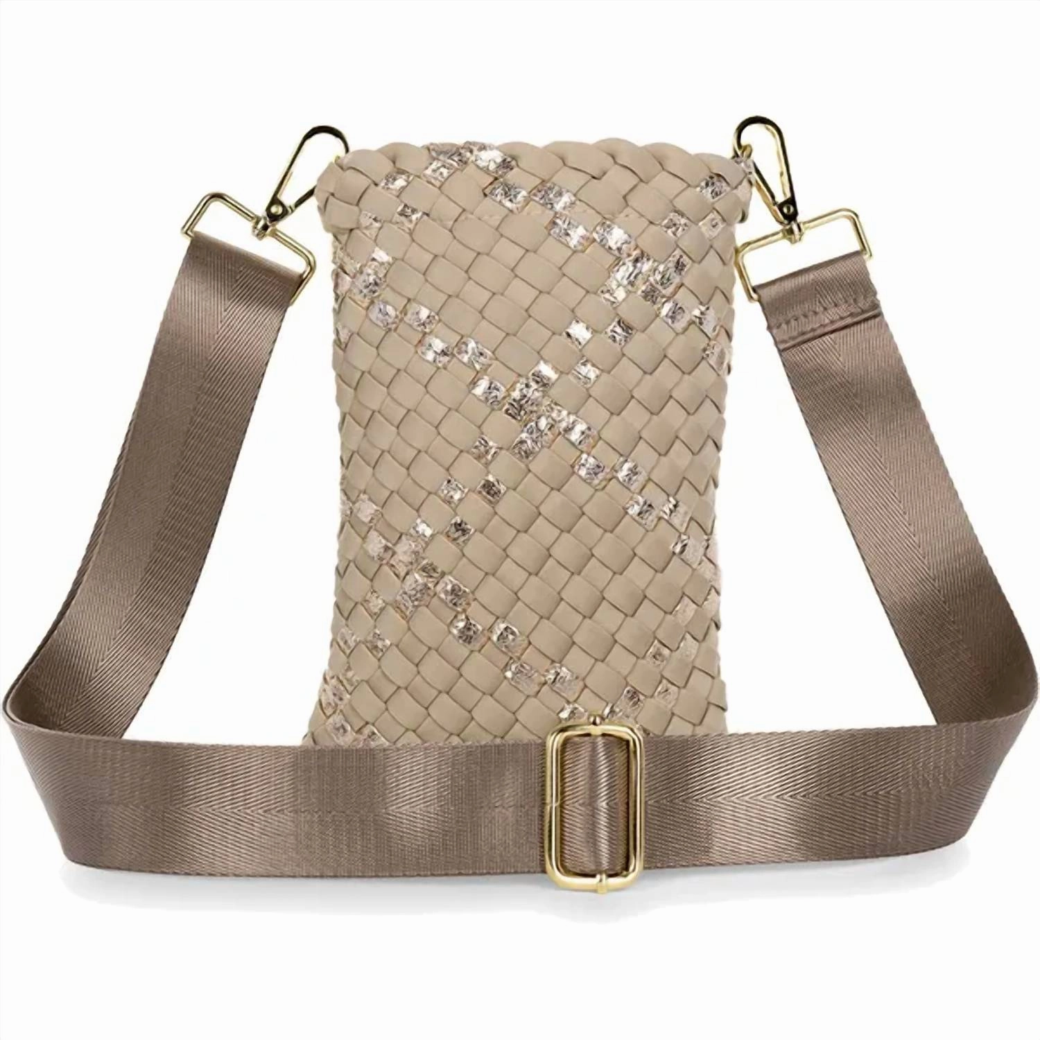 Women's Shay Woven Phone Bag In Buff
