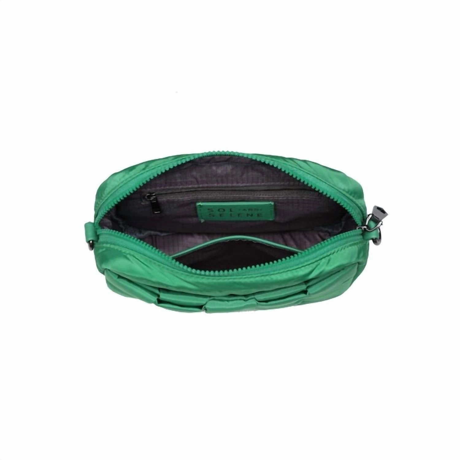 Women's Woven Crossbody Bag In Kelly Green
