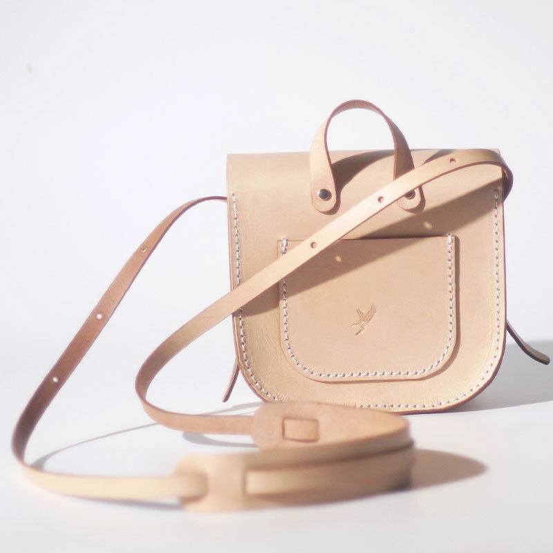 Womens Beige Leather Saddle Shoulder Bag Purse Handmade Crossbody Bag for Women