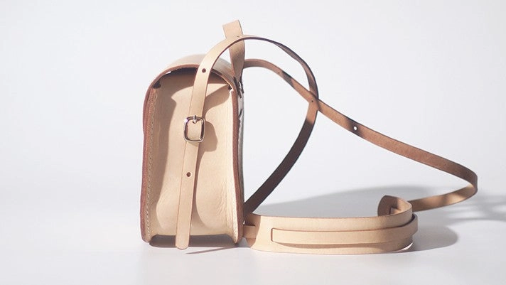 Womens Beige Leather Saddle Shoulder Bag Purse Handmade Crossbody Bag for Women