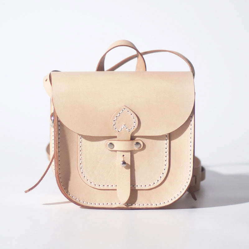 Womens Beige Leather Saddle Shoulder Bag Purse Handmade Crossbody Bag for Women