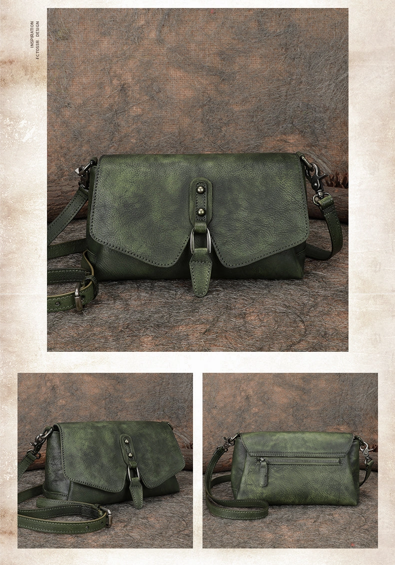 Womens Brown Leather Vintage Handmade Shoulder Bag Best Crossbody Purses for Ladies