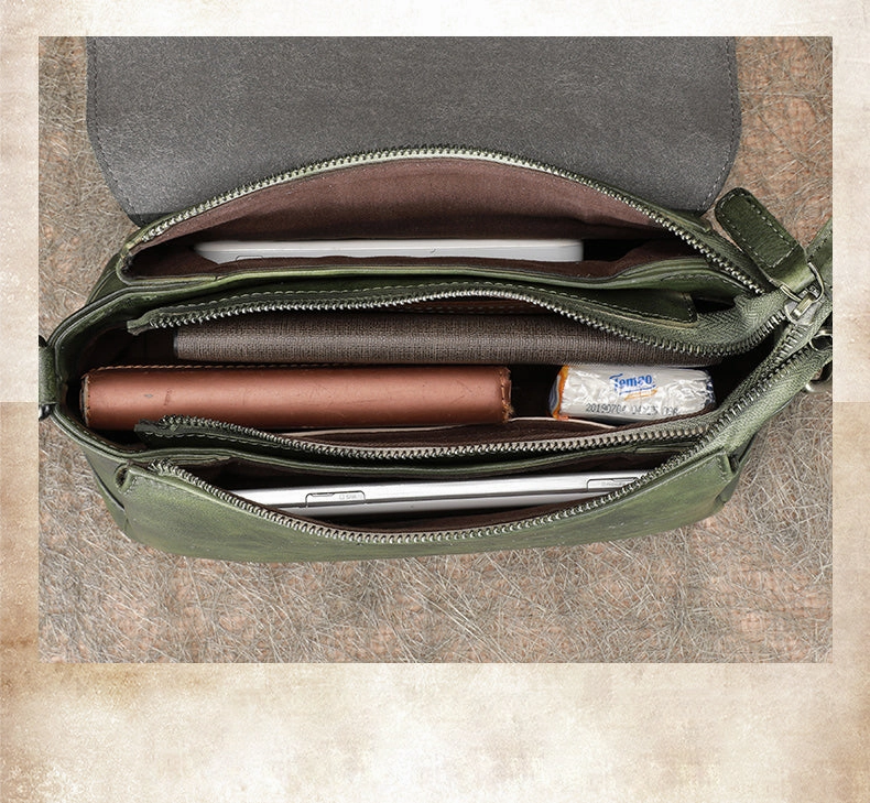 Womens Brown Leather Vintage Handmade Shoulder Bag Best Crossbody Purses for Ladies