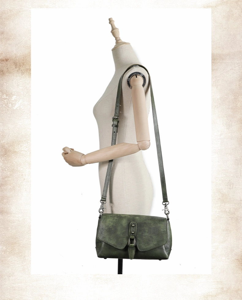 Womens Brown Leather Vintage Handmade Shoulder Bag Best Crossbody Purses for Ladies
