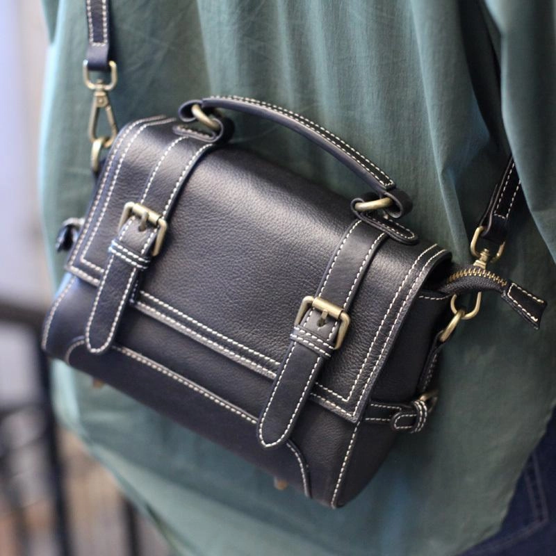Womens Fashion GreenLeather Mini Satchel Shoulder Bag Purse Green Handbag Satchel Crossbody Bag
