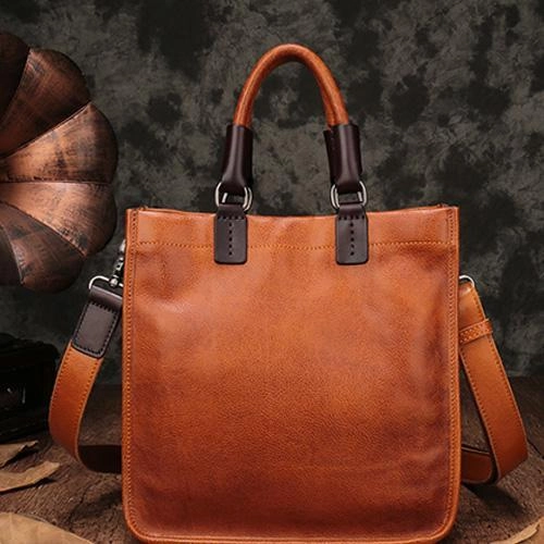 Womens Leather Satchel Bag Square Crossbody Bag Purse