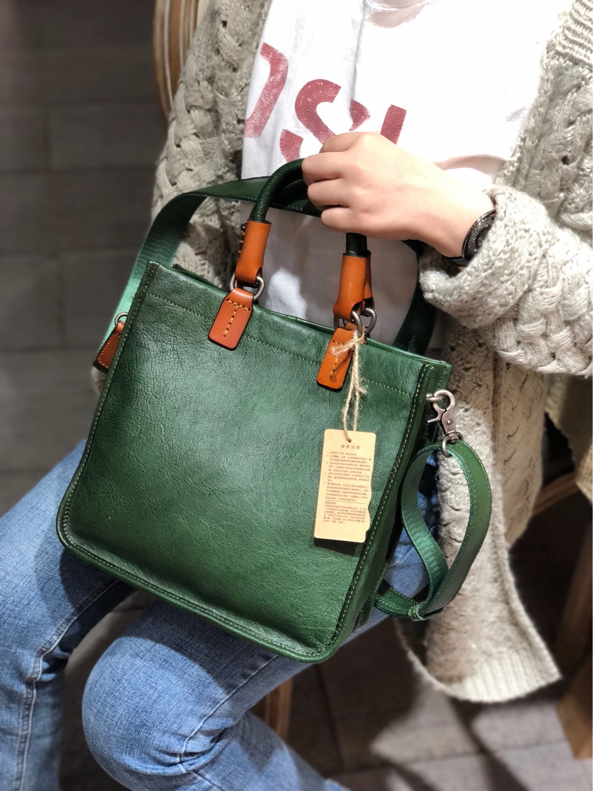Womens Leather Satchel Bag Square Crossbody Bag Purse