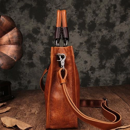 Womens Leather Satchel Bag Square Crossbody Bag Purse