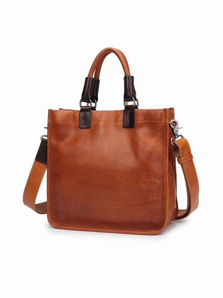 Womens Leather Satchel Bag Square Crossbody Bag Purse
