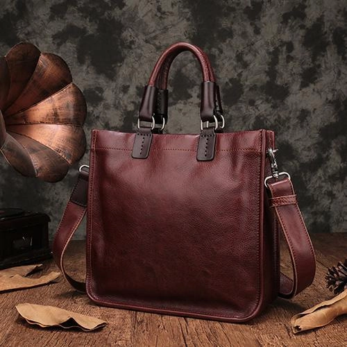Womens Leather Satchel Bag Square Crossbody Bag Purse