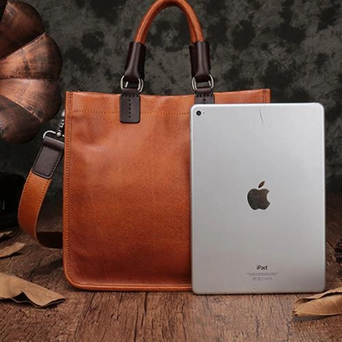 Womens Leather Satchel Bag Square Crossbody Bag Purse