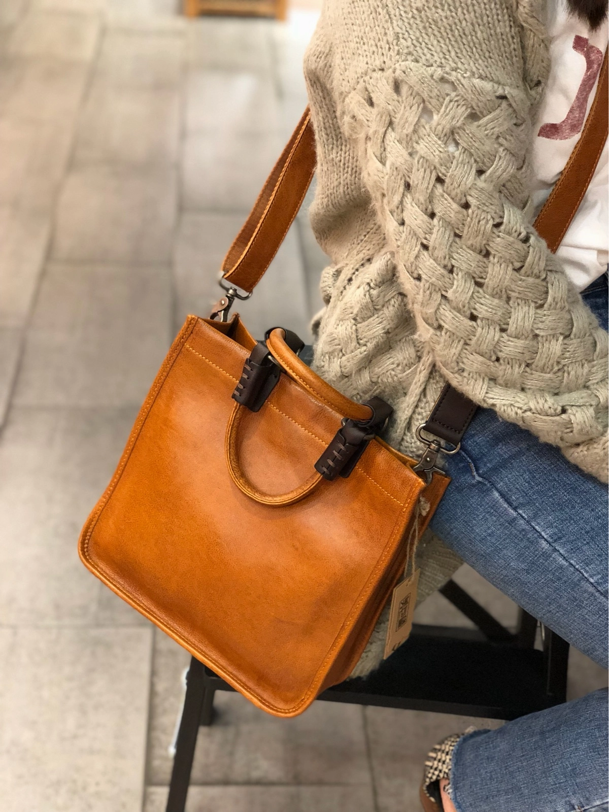 Womens Leather Satchel Bag Square Crossbody Bag Purse