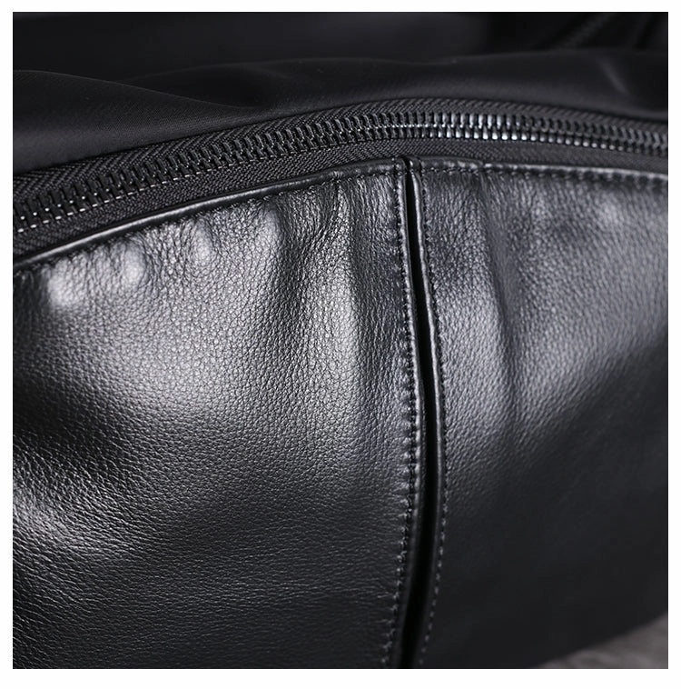 Womens Nylon Leather Small Shoulder Purse Womens Black Nylon Crossbody Purse Nylon Work Shoulder Purse for Ladies